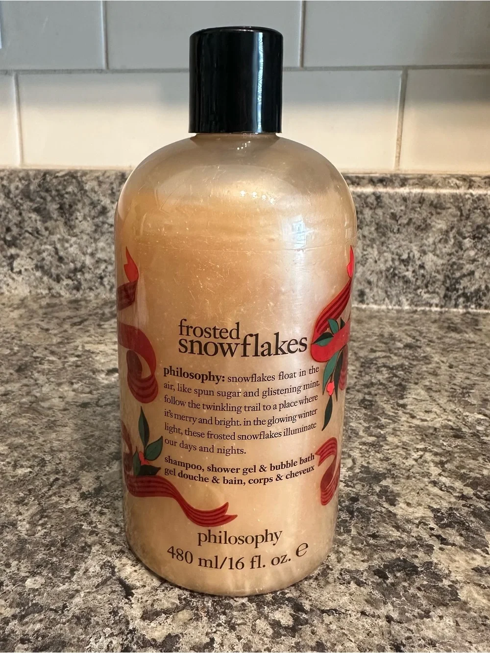 NEW SEALED Philosophy Frosted Snowflakes Shampoo Shower Gel Body Wash